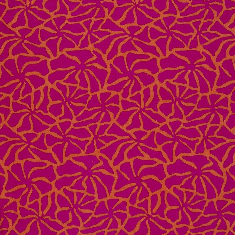 Tetra katoen abstract bedrukt oranje