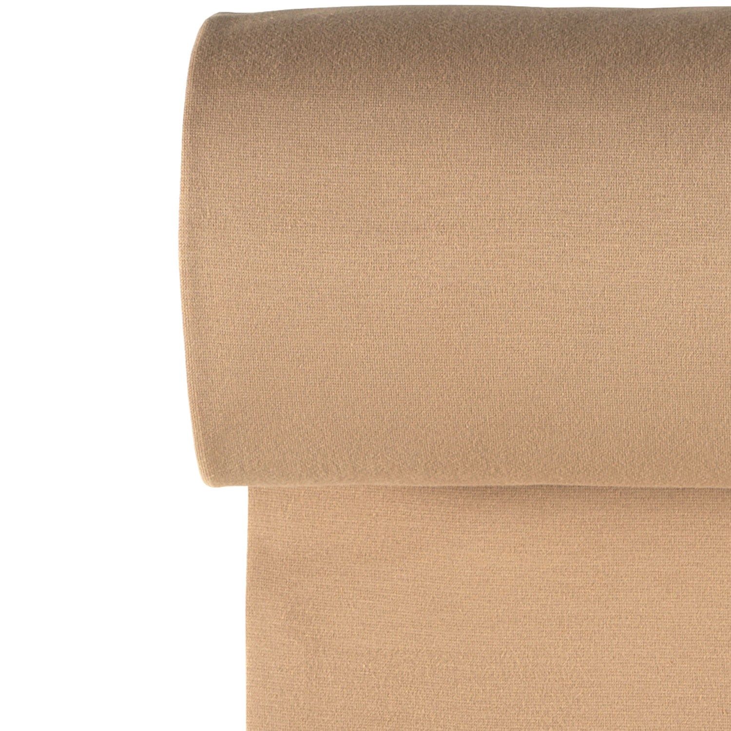 Boordstof uni rondgebreid|muskaat