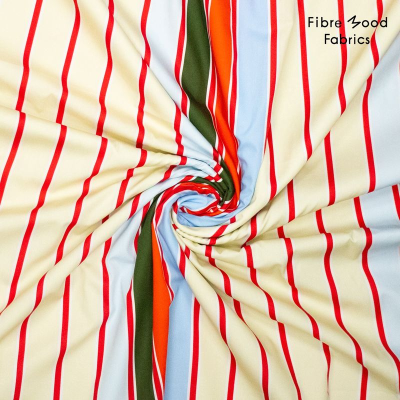 Sylva| popline stripes geel/oranje