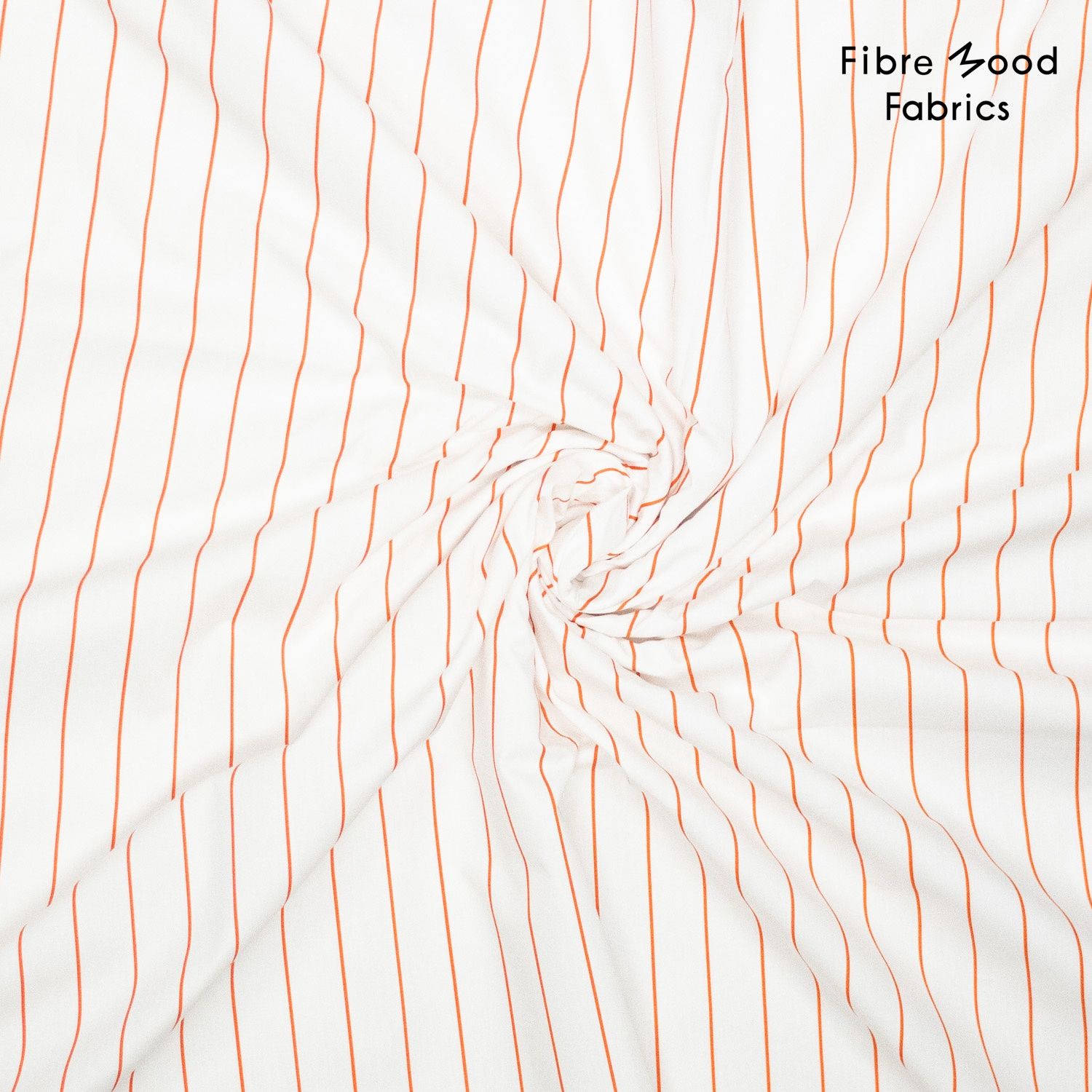 Zoey|popline stripes wit oranje