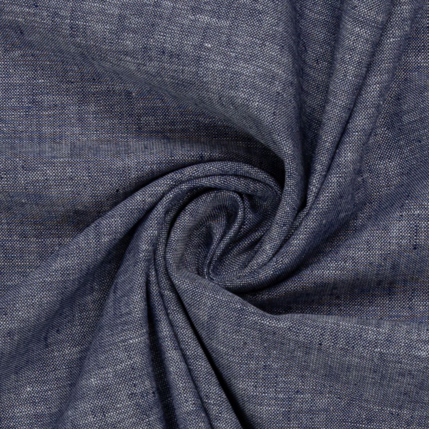 Linnen katoen gemêleerd blauw