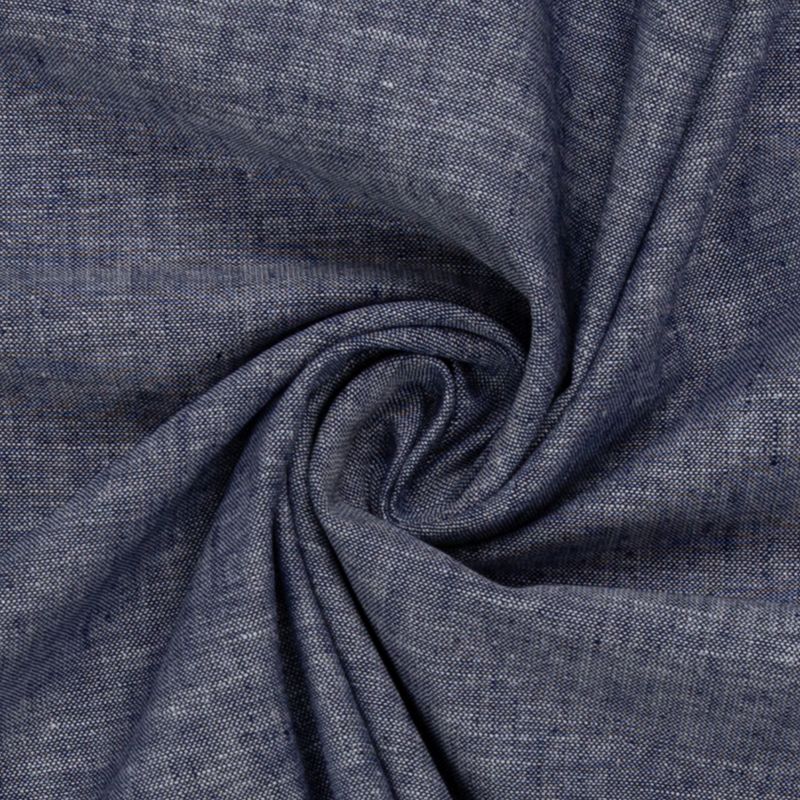 Linnen katoen gemêleerd blauw