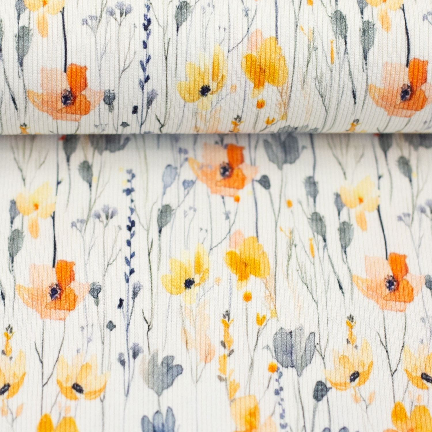 Ribtricot|zomerse bloem