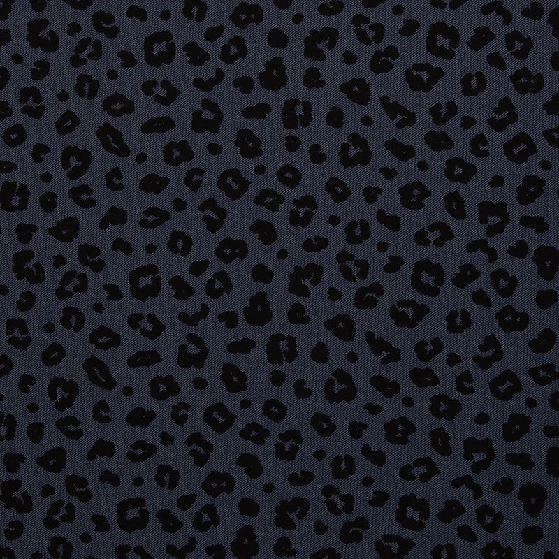 Jeans jersey|leopard| donkerblauw- zwart