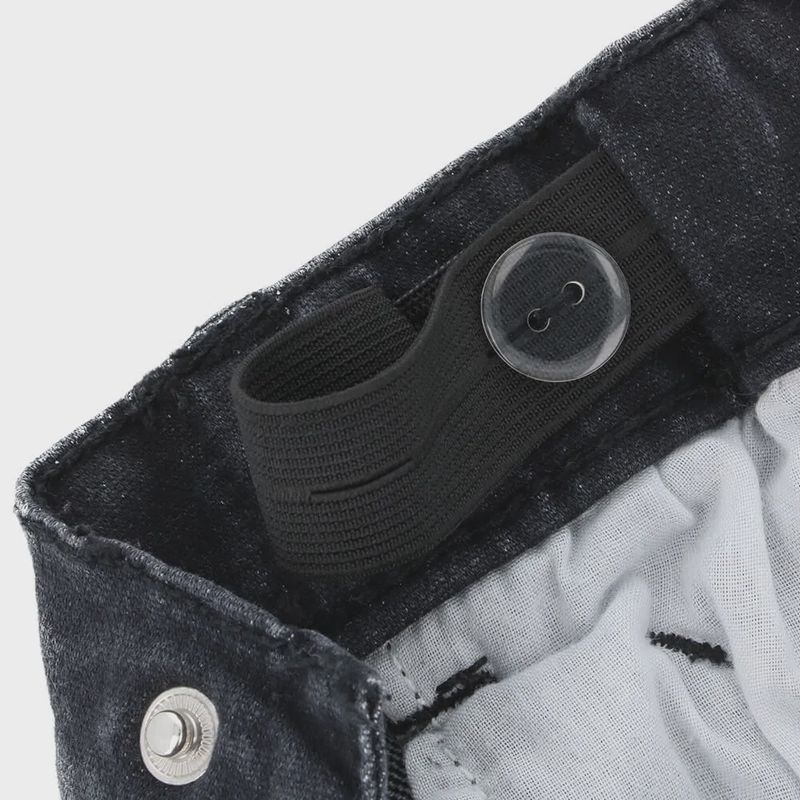 Knoopsgat elastiek 25 mm zwart