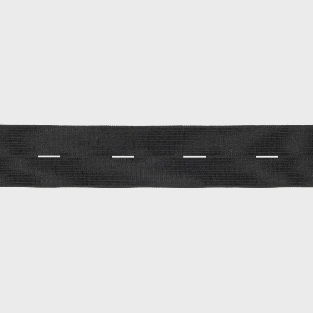 Knoopsgat elastiek 25 mm zwart