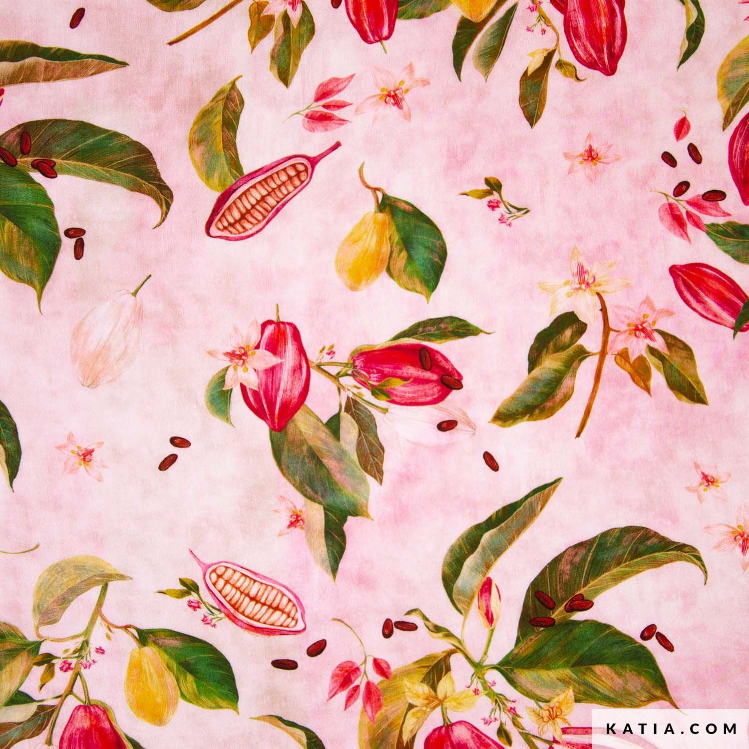 Viscose print|Cocoa fruit