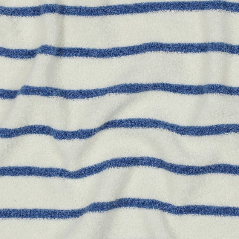 Spons badstof| katoen| strepen wit/licht blauw
