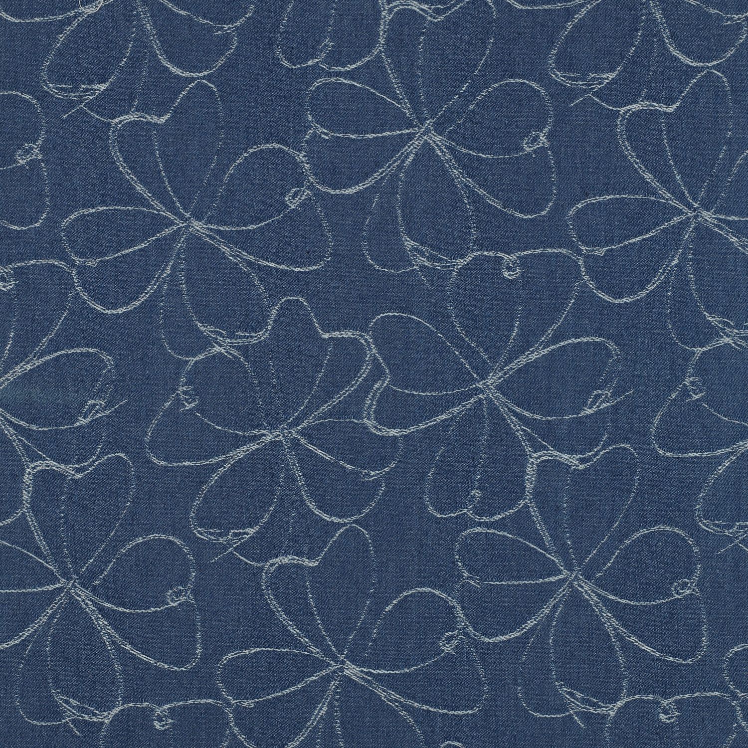 Denim jacquard flowers
