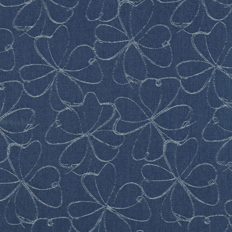 Denim jacquard flowers