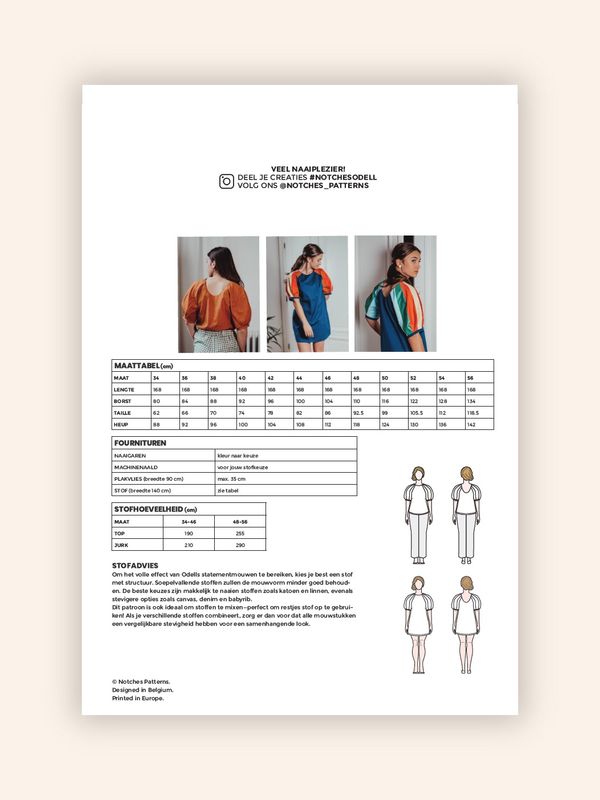 Odell | patroon voor dames | top/jurk