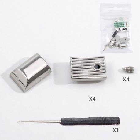 Schroefsluiting voor ritsen, kleur: zilver