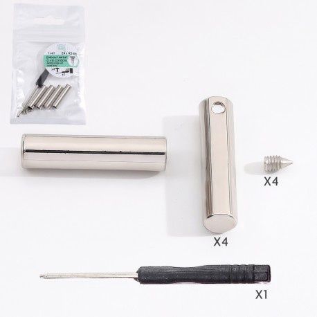 Set Koordeinden met Gereedschap|, kleur: zilver