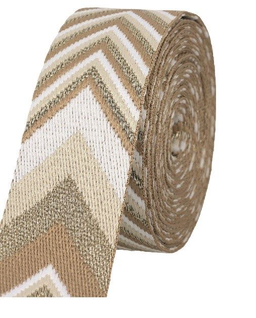 Tassenband Chevron Lurex 38 mm