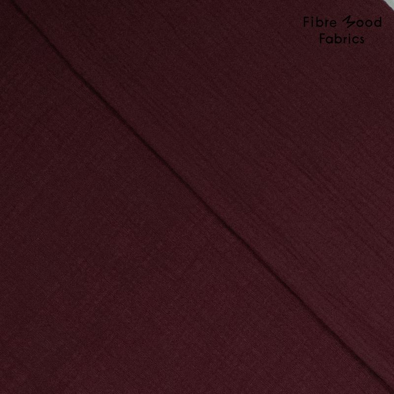 Fibre Mood | Storm | doubble gauze slub | bordeaux