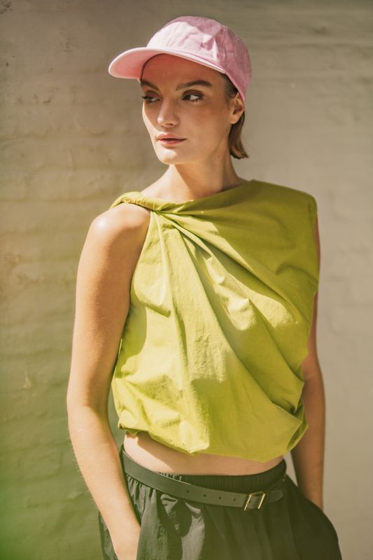 Fibre Mood | Elinor | Poplin stoned washed | groen