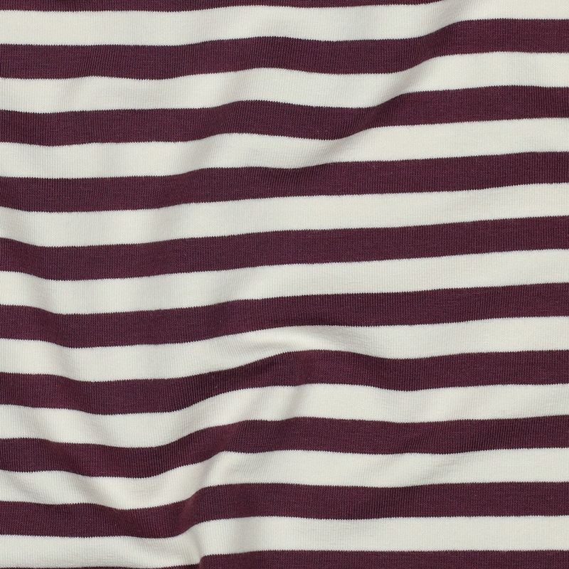 French terry | strepen | aubergine