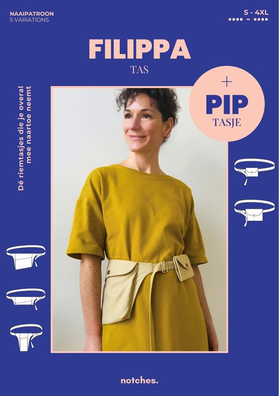 Filippa | papieren patroon | heuptasje