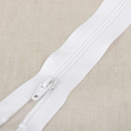 Deelbare rits spiraal fijn| wit | kleur 501