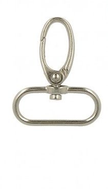Musketon metaal | zilver | col 120, maat: 25 mm