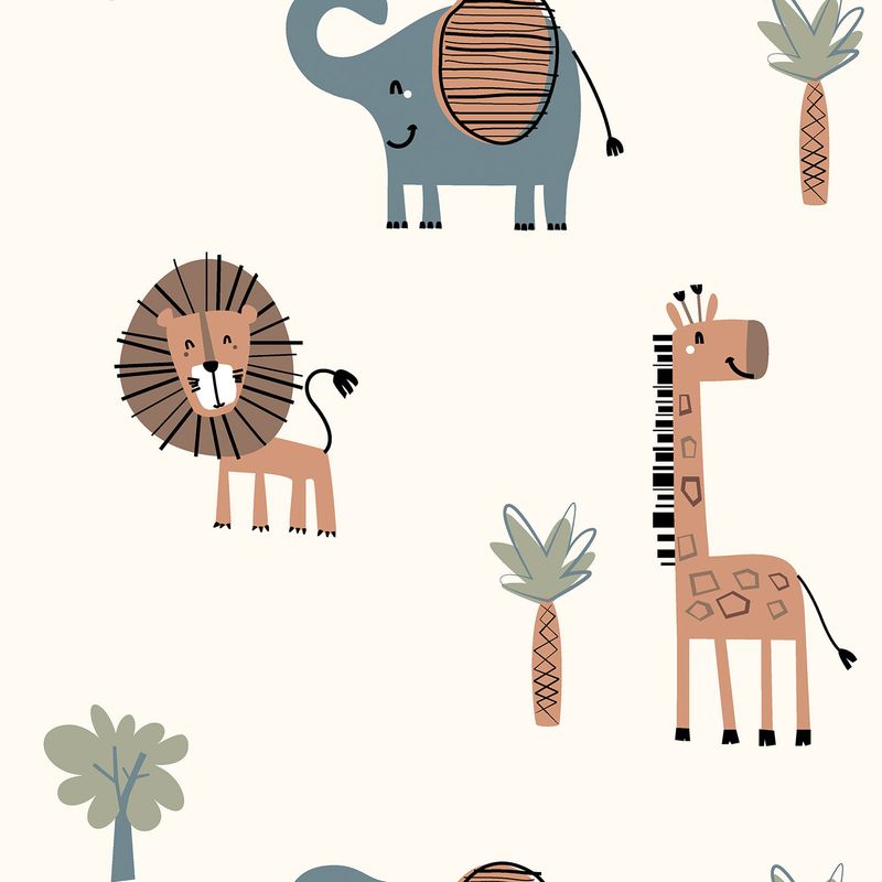 French terry | baby crepe | gebroken wit dieren
