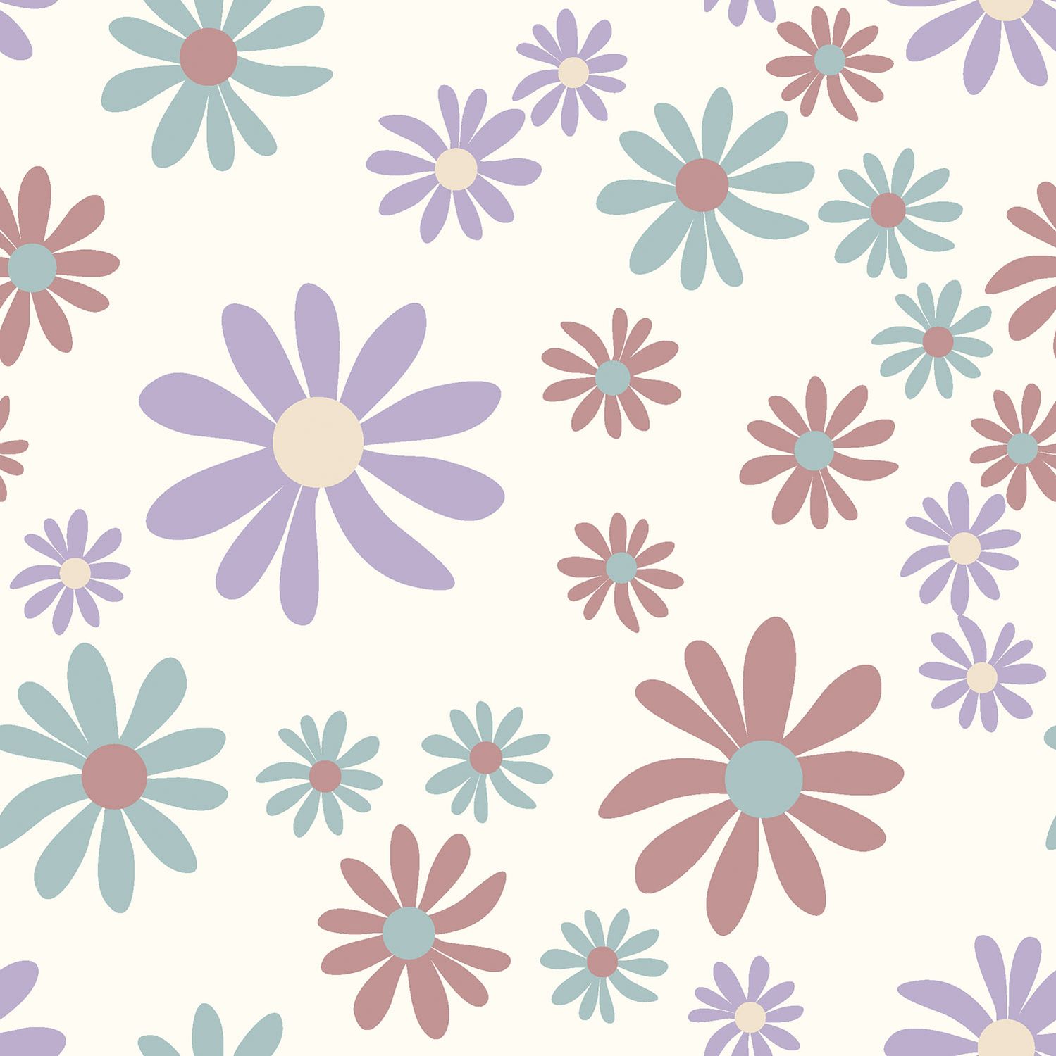 French terry | baby crepe | gebroken wit bloemen