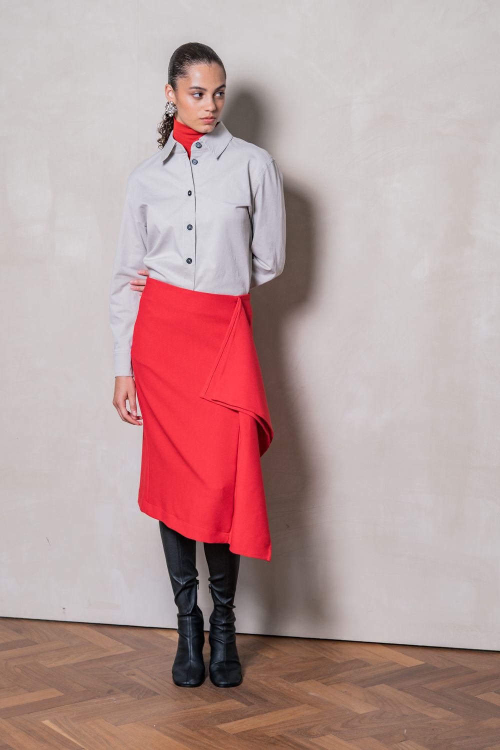 Yuna | viscose crepe | rood