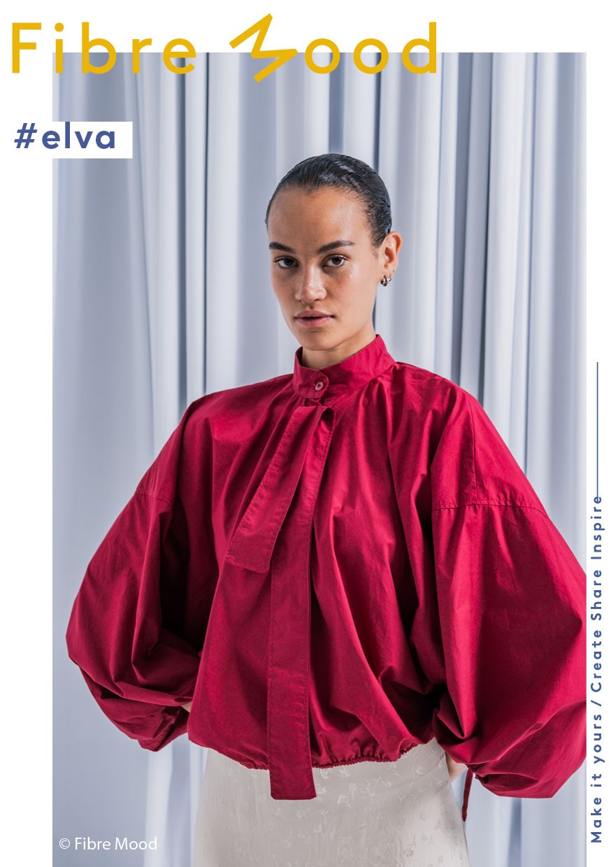 Elva | popline stone washed | bordeaux rood