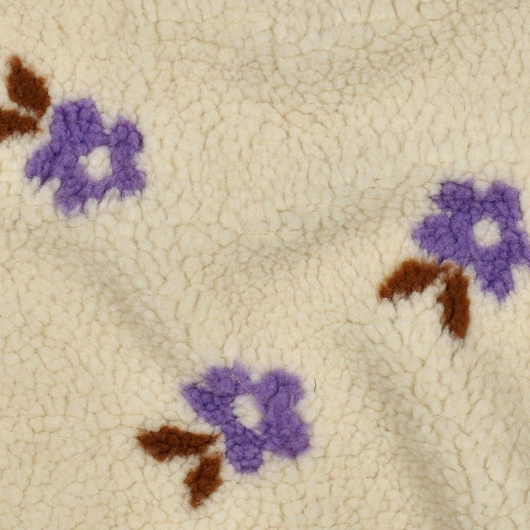 Teddy Jacquard  | flowers ecru