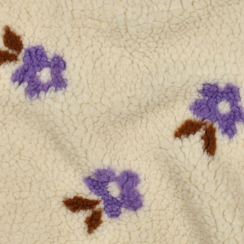 Teddy Jacquard  | flowers ecru