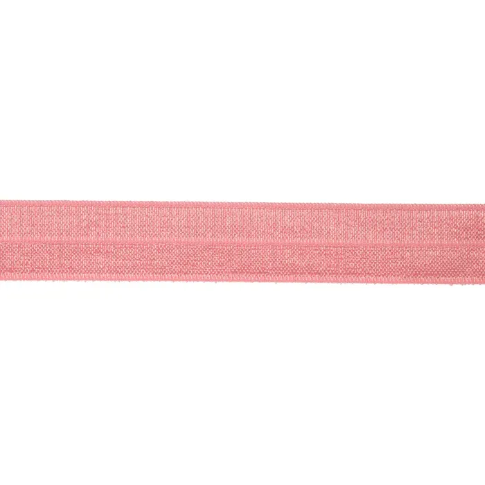 Elastisch biais 15 mm |omvouwelastiek |oud roos