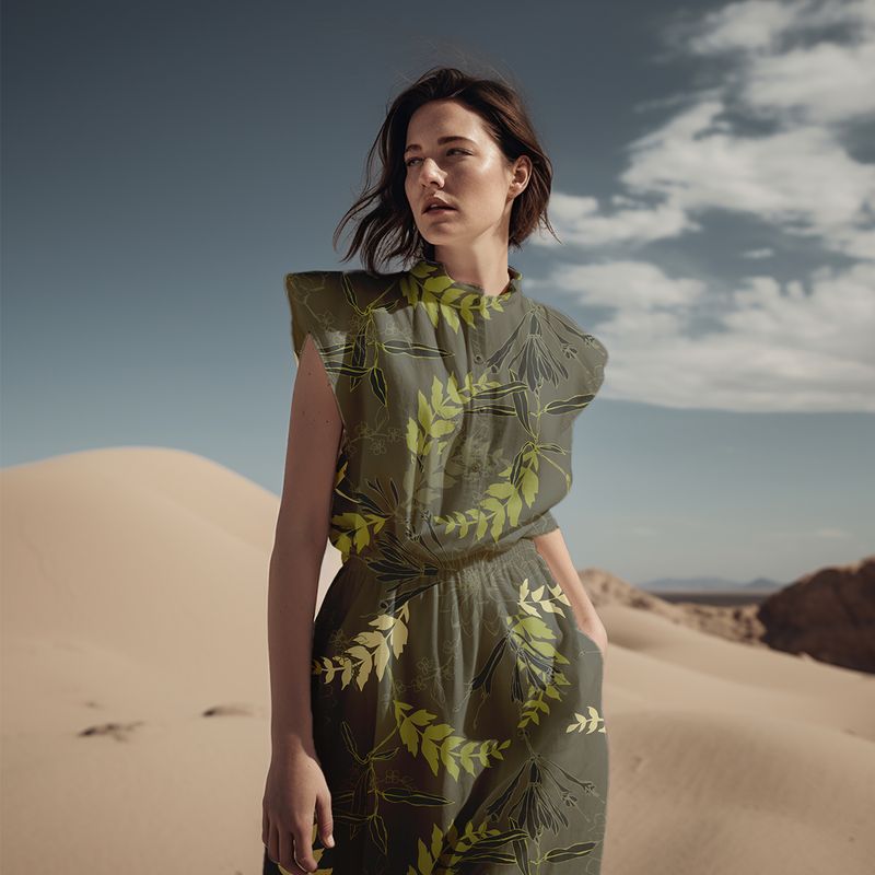 Viscose |  green leaf