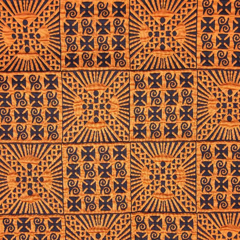 Double face brocade | blauw- goud
