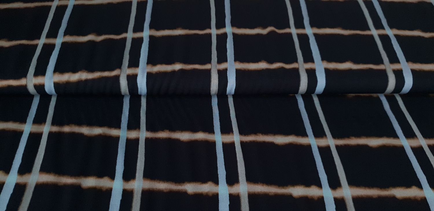 Viscose | abstract vierkant | blauw