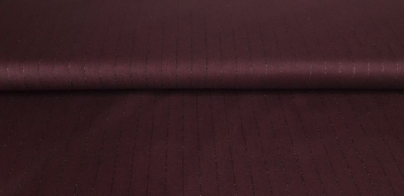 Gabardine | Bordeaux | streepje lurex