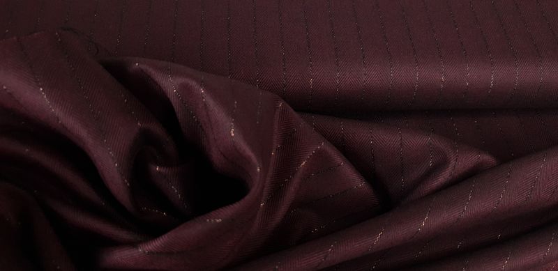 Gabardine | Bordeaux | streepje lurex