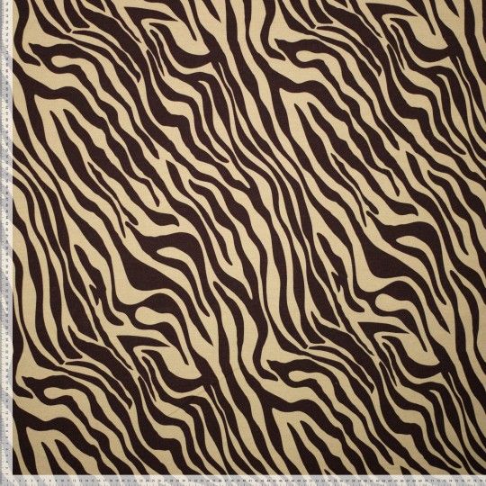 French Terry | zebra print burgundy/beige