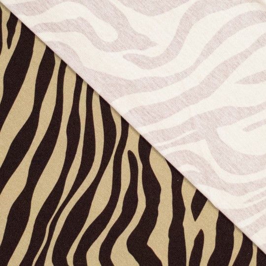 French Terry | zebra print burgundy/beige