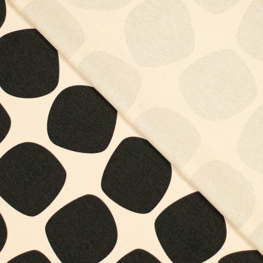 French Terry |  balls zwart/bruin