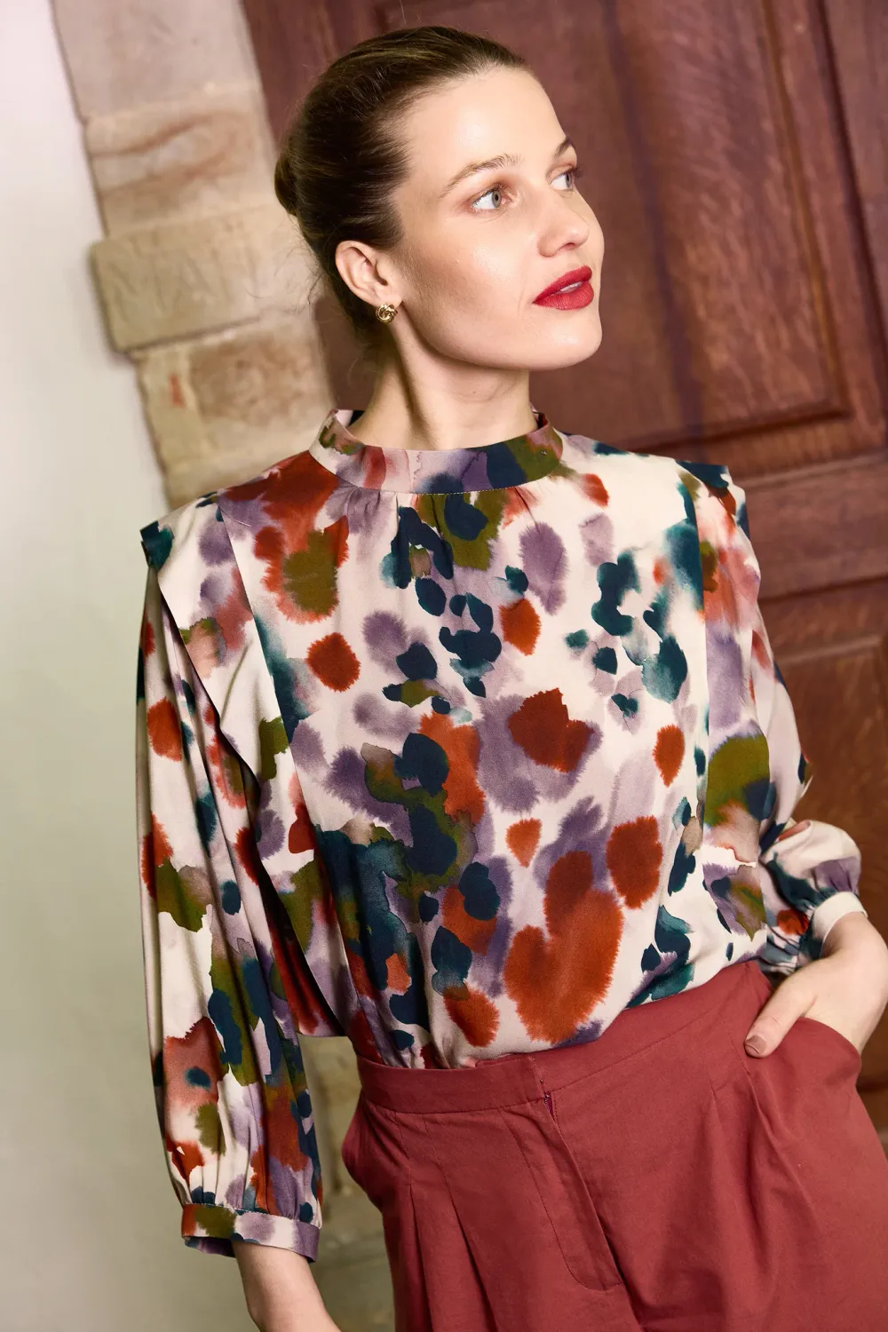 Viscose in warme wintertonen