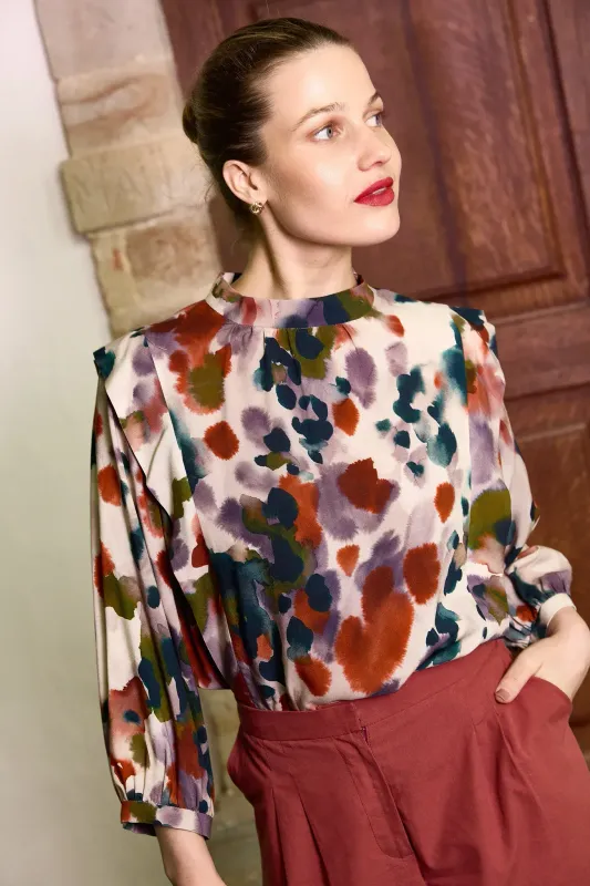 Viscose in warme wintertonen