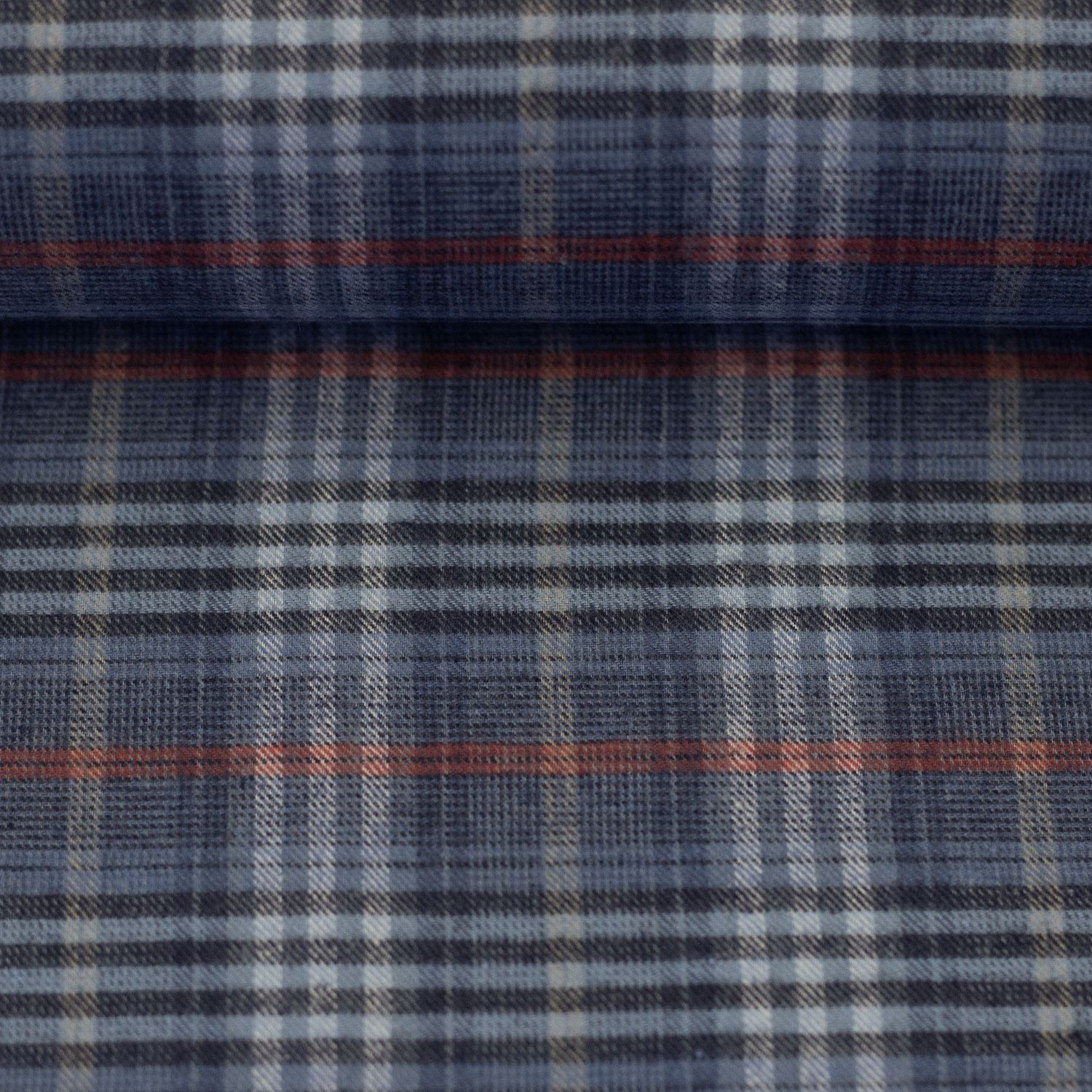 Flanel katoen| Maverick ruiten blauw/rood