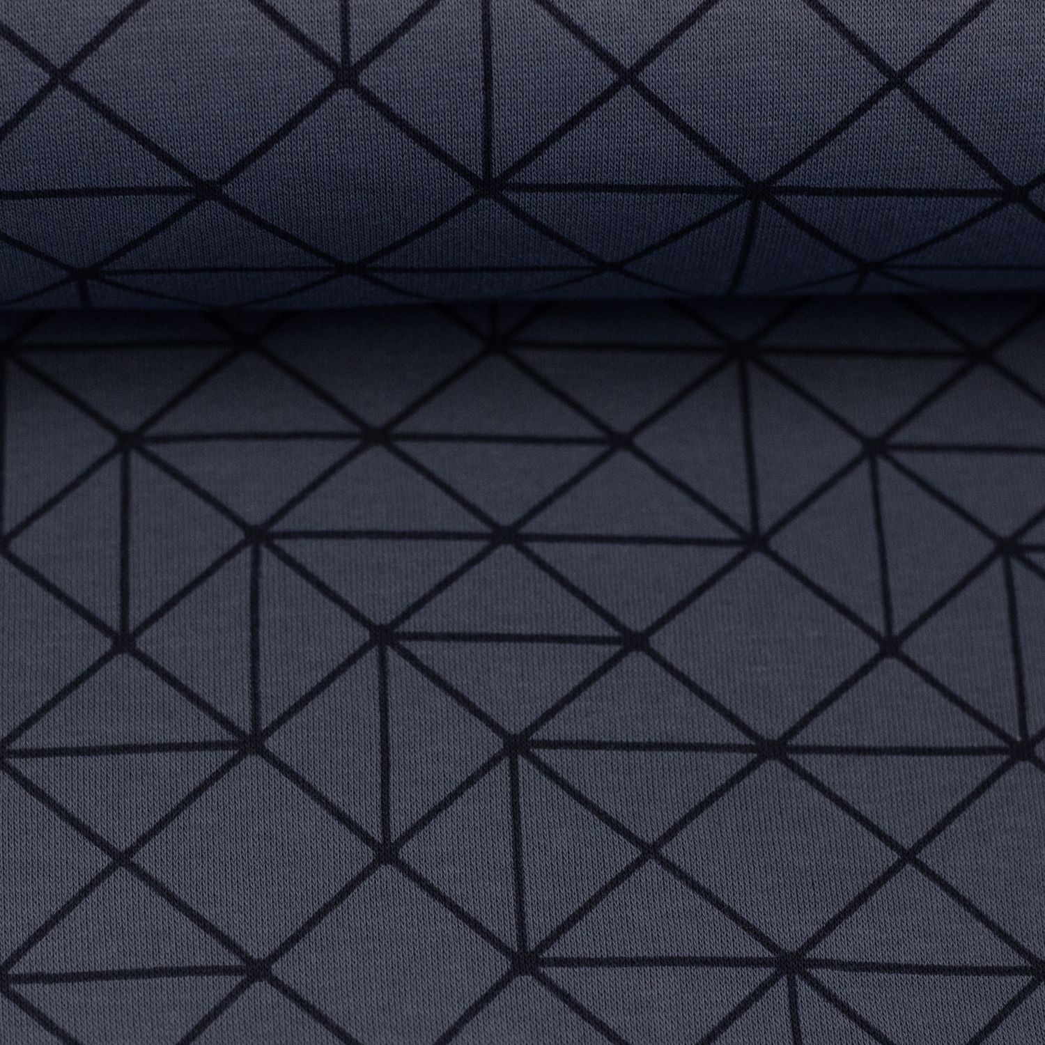 Aspen | sweaterstof met grafische print | donkergrijs/zwart