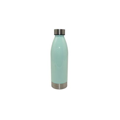 Mainstays 22 Fluid Ounce Engine Red Plastic Water Bottle with Stainless Steel Lid and Base-TURQUOISE