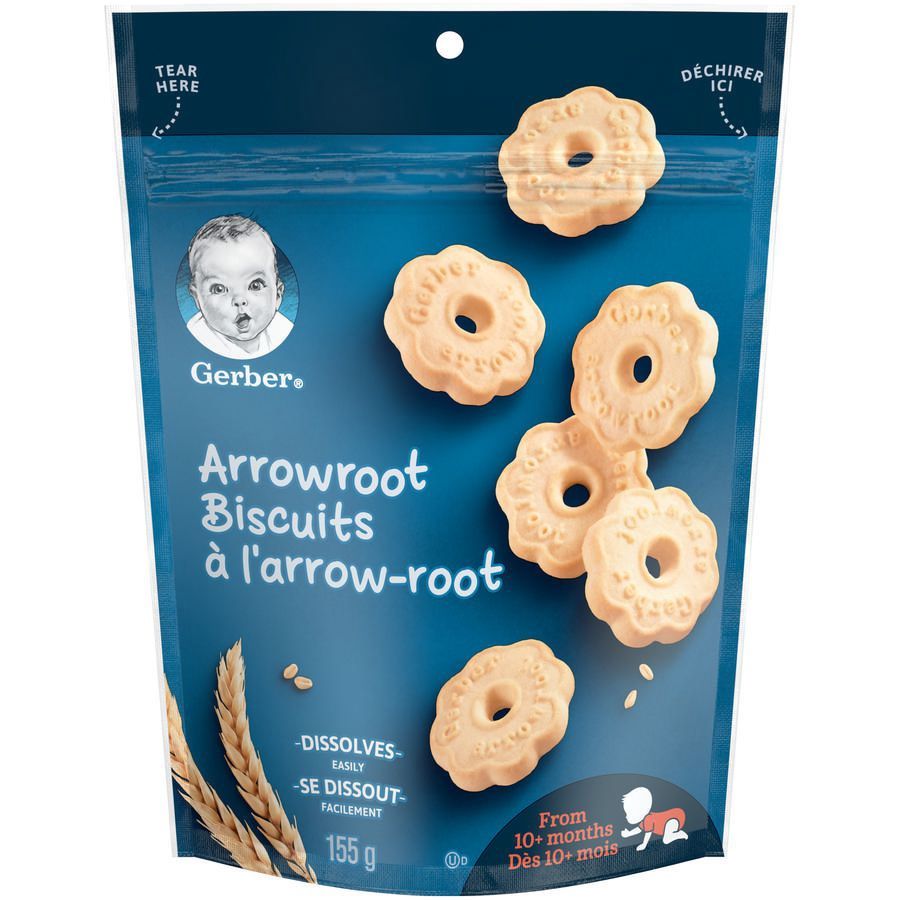 Gerber Arrowroot Biscuits, Baby Snacks
