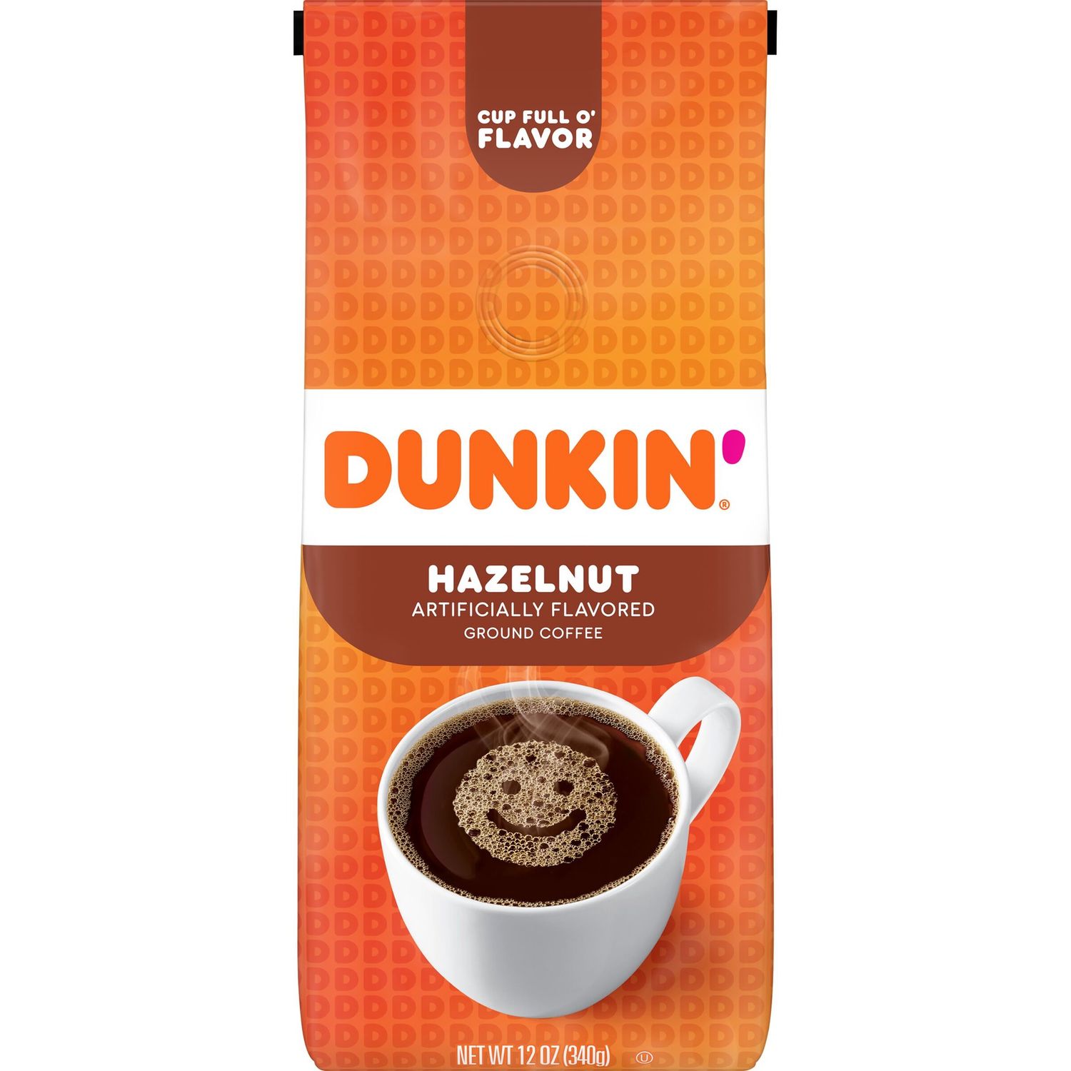 Dunkin&#39; Hazelnut Flavored Ground Coffee, 12-Ounce