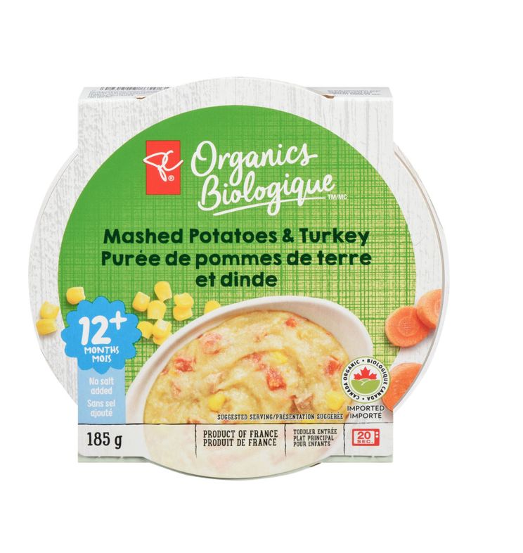 PC Organics Mashed Potatoes and Turkey with Carrots and Sweet Corn