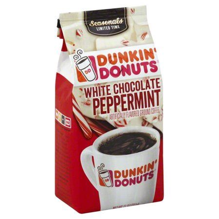 Dunkin&#39; Polar Peppermint Flavored Ground Coffee, Limited Edition Holiday Coffee, 11 Ounces
