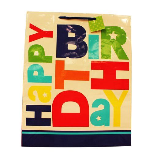 Way To Celebrate Jumbo Gift Bag, White Text