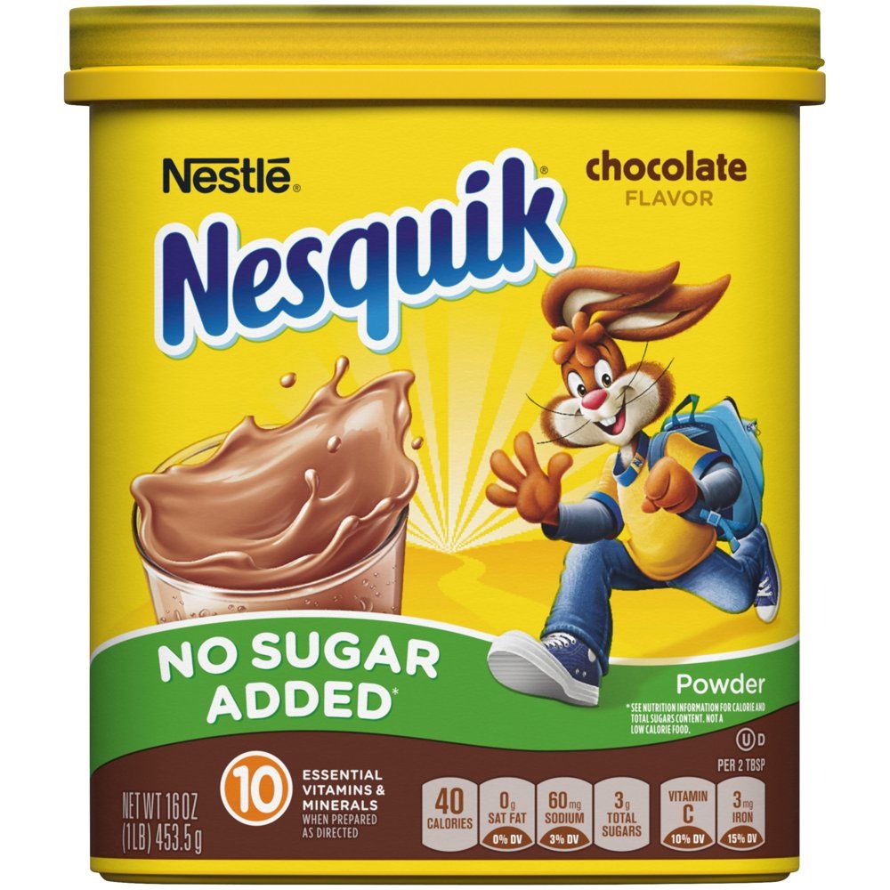 NESQUIK No Sugar Added Chocolate Powder 16 oz.